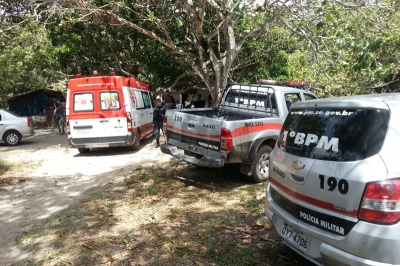 PM/Sergipe socorre adolescente vítima de disparo de arma de fogo no Aloc (Imagem: PM/SE)