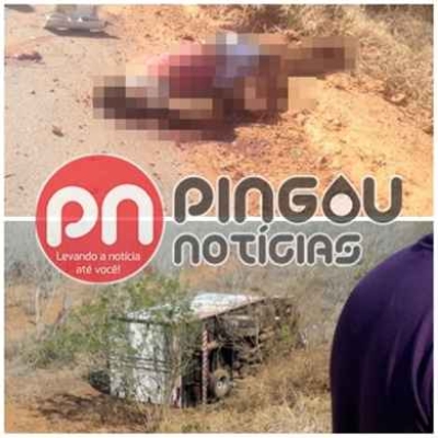 Colisão frontal entre caminhão e motocicleta deixa um óbito no Sertão (Imagem: Pingou Notícias)