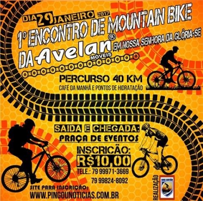 1º Encontro de Mountain Bike Avelan Móveis acontecerá em Glória (Imagem: Divulgação)