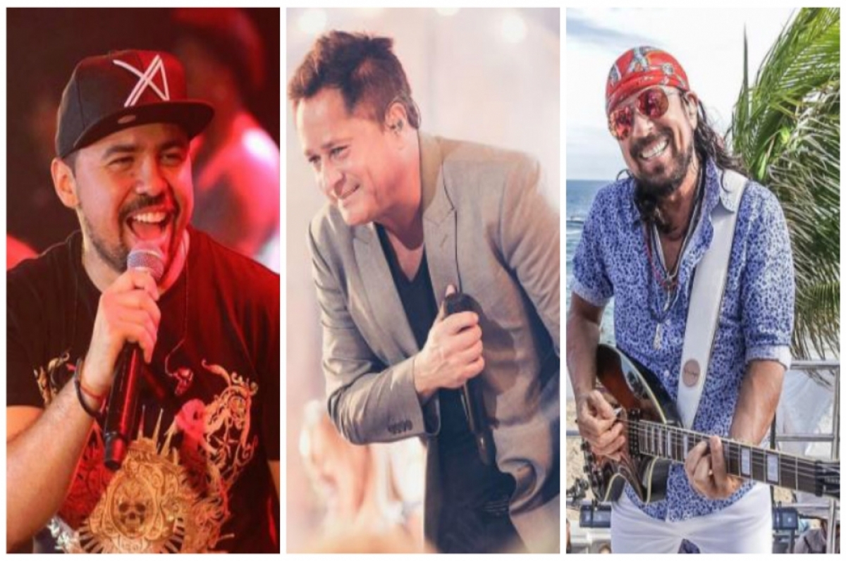 Xandy, Leonardo e Bell estão vão fazer show no São Pedro de Capela (Foto: Divulgação)