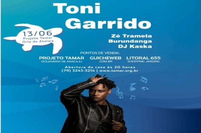 Toni Garrido comemora 15 anos de Tamar em Aracaju (Foto: Divulgação Projeto Tamar)