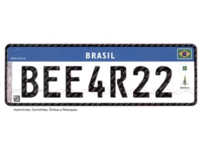 Placa do Mercosul (Foto: Divulgação/ Ministério das Cidades)