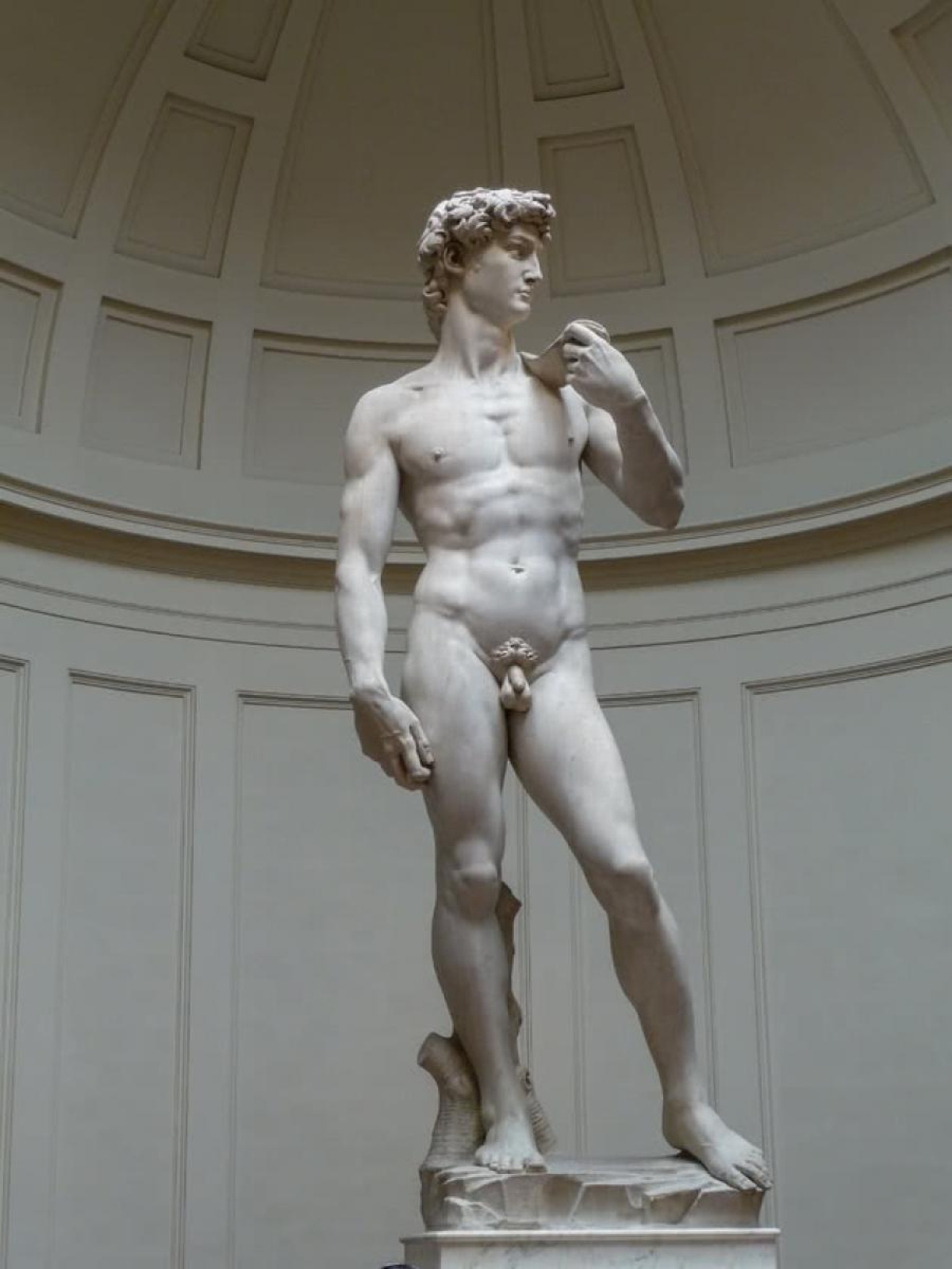 O David orininal de Michelangelo pode ser visitado na Galeria dell�??Accademia (Foto: Carla Passos)