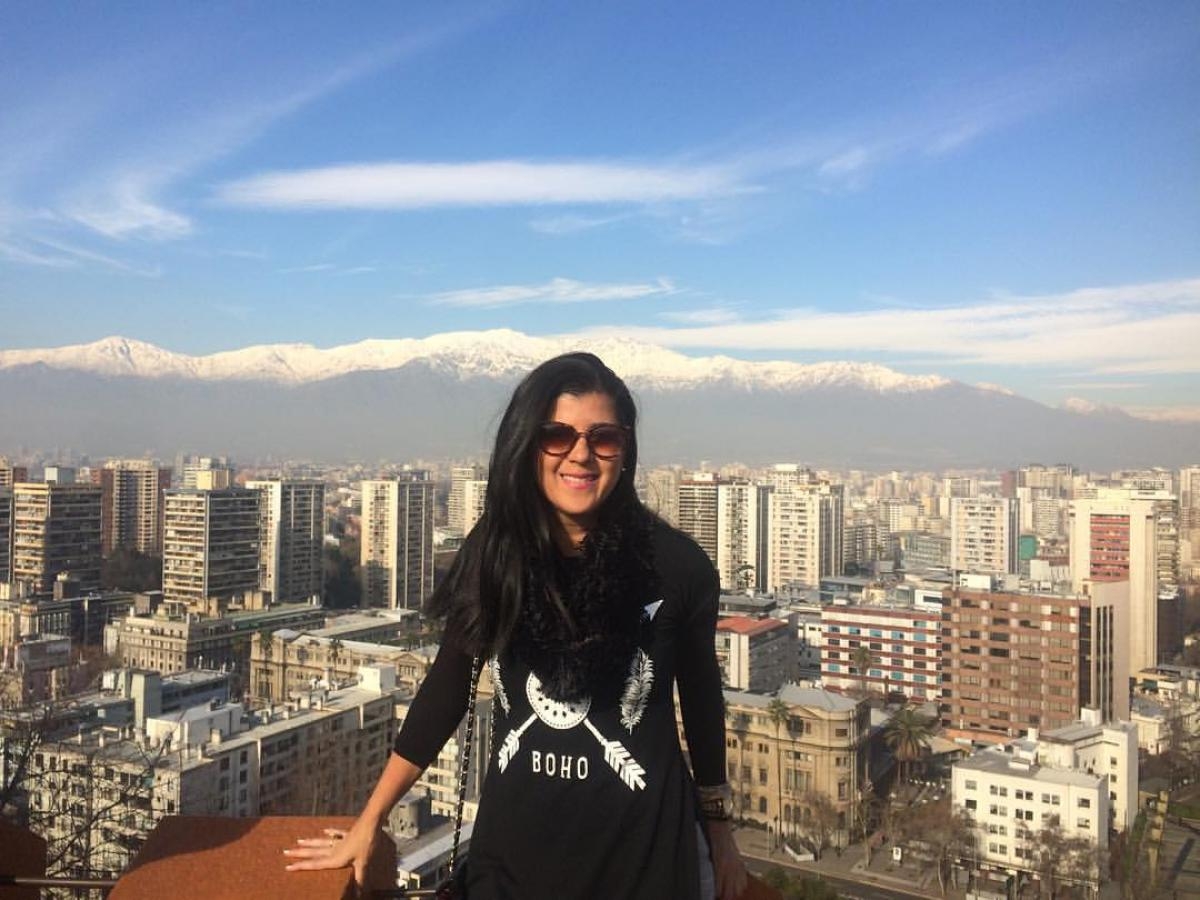 Santigado vista de cima a partir do Cerro Santa Lucía (Foto: Carla Passos)