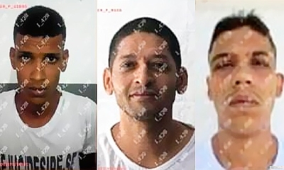 Os três presos fugiram do hospital após tomarem remédio (Foto: Assessoria Sejuc/SE)