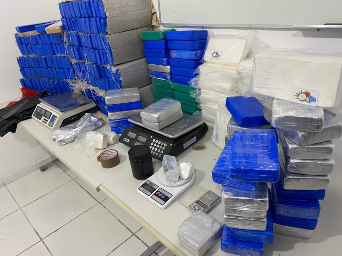 Polícia Civil desativa base de tráfico de drogas e apreende 270 quilos de cocaína e maconha na Grande Aracaju (Foto: SSP/SE)