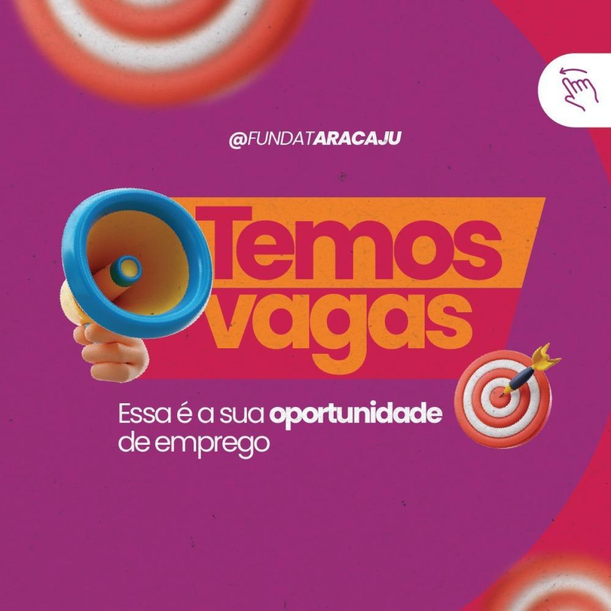 Fundat anuncia 35 vagas de emprego em Aracaju; confira as oportunidades - Arte: Secom Prefeitura de Aracaju