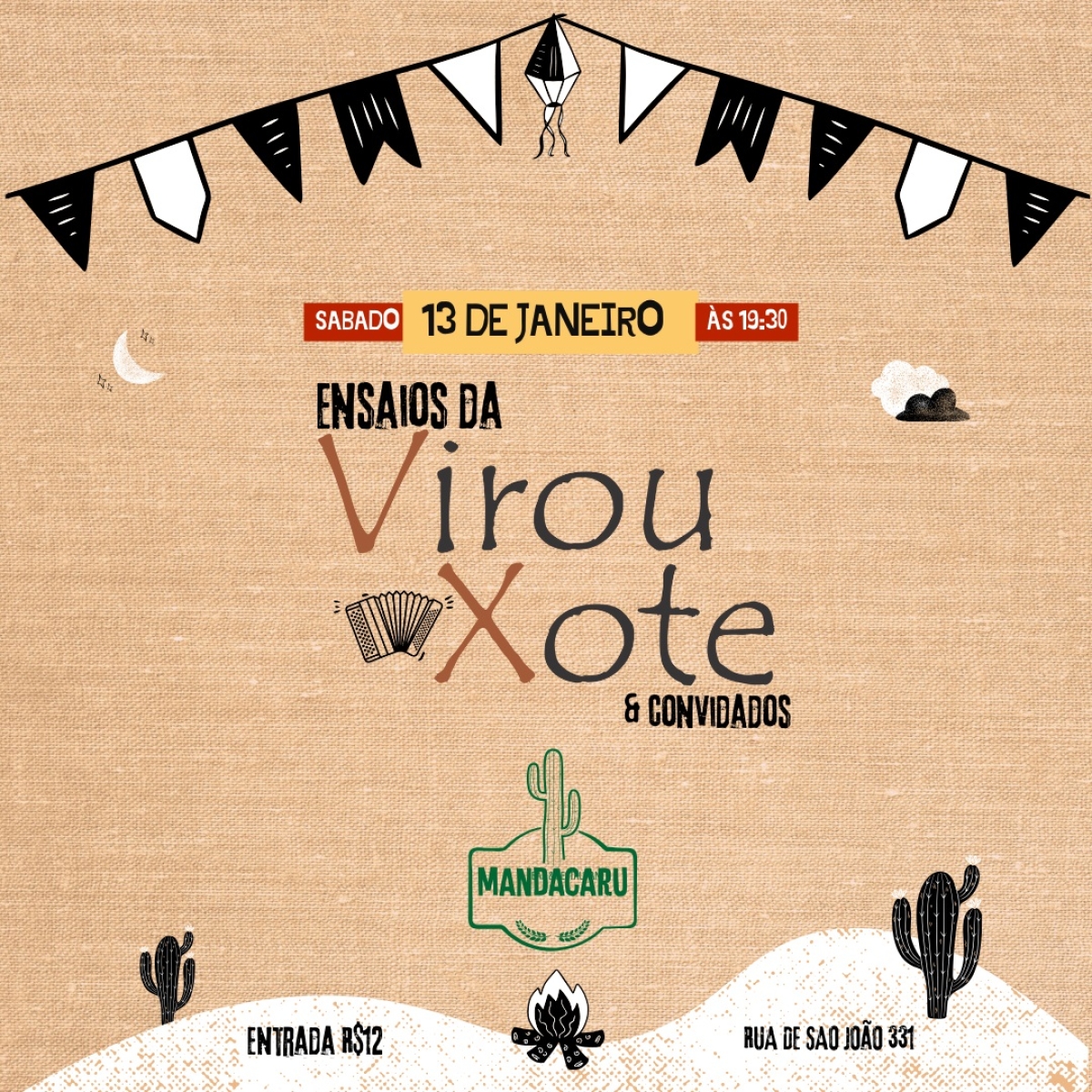 Ensaios da Virou Xote & Convidados - Imagem: Divulgação