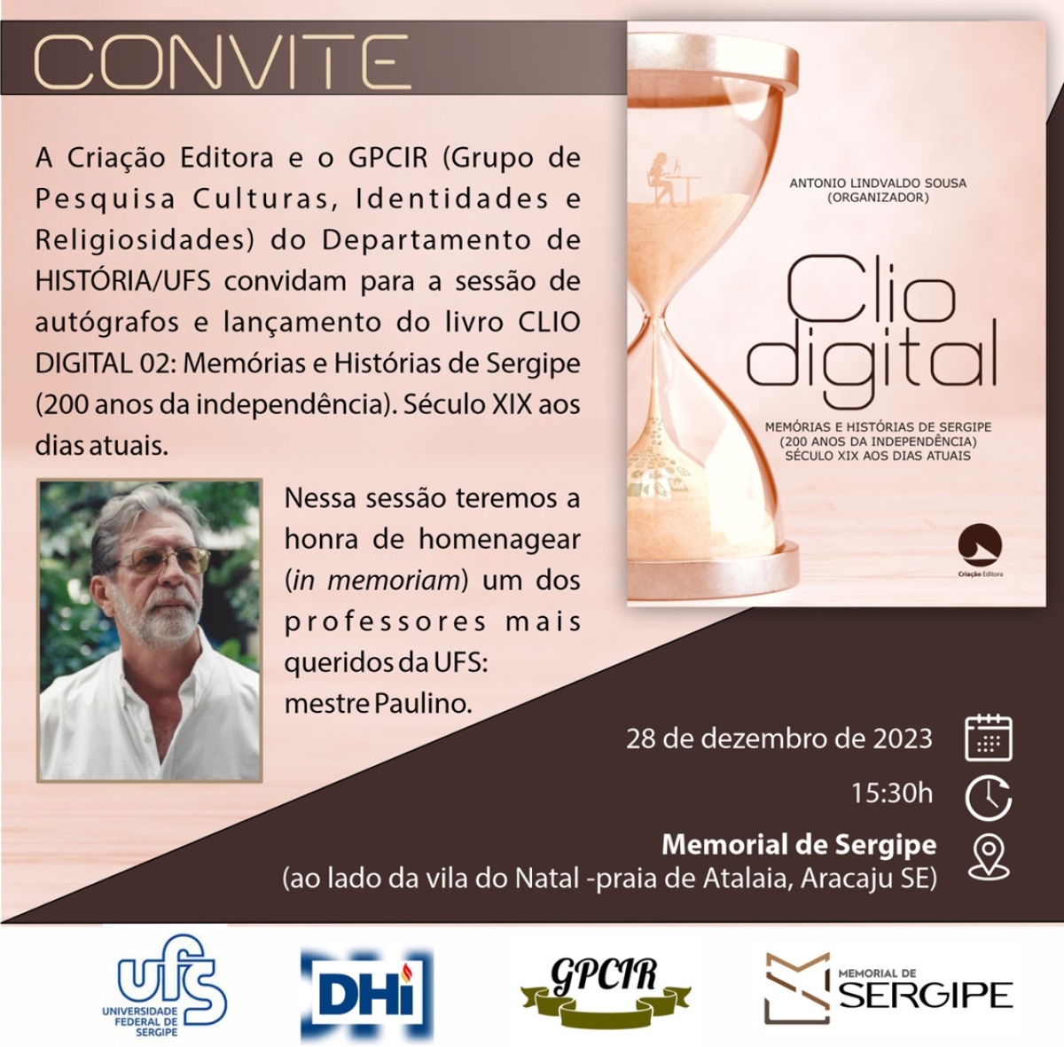 Memorial de Sergipe realiza o lançamento do livro CLIO DIGITAL 02 - Imagem: Divulgação