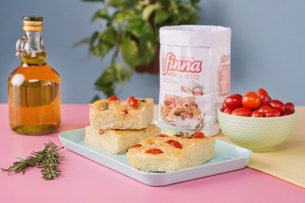 Focaccia com Tomate-cereja - Foto: Divulgação/Marca Finna
