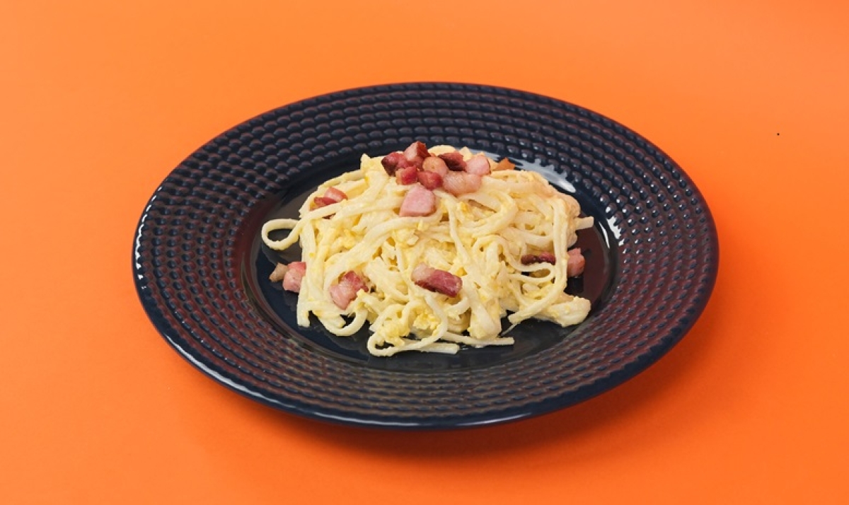 Macarrão com Creme de Milho e Bacon - Foto: Divulgação