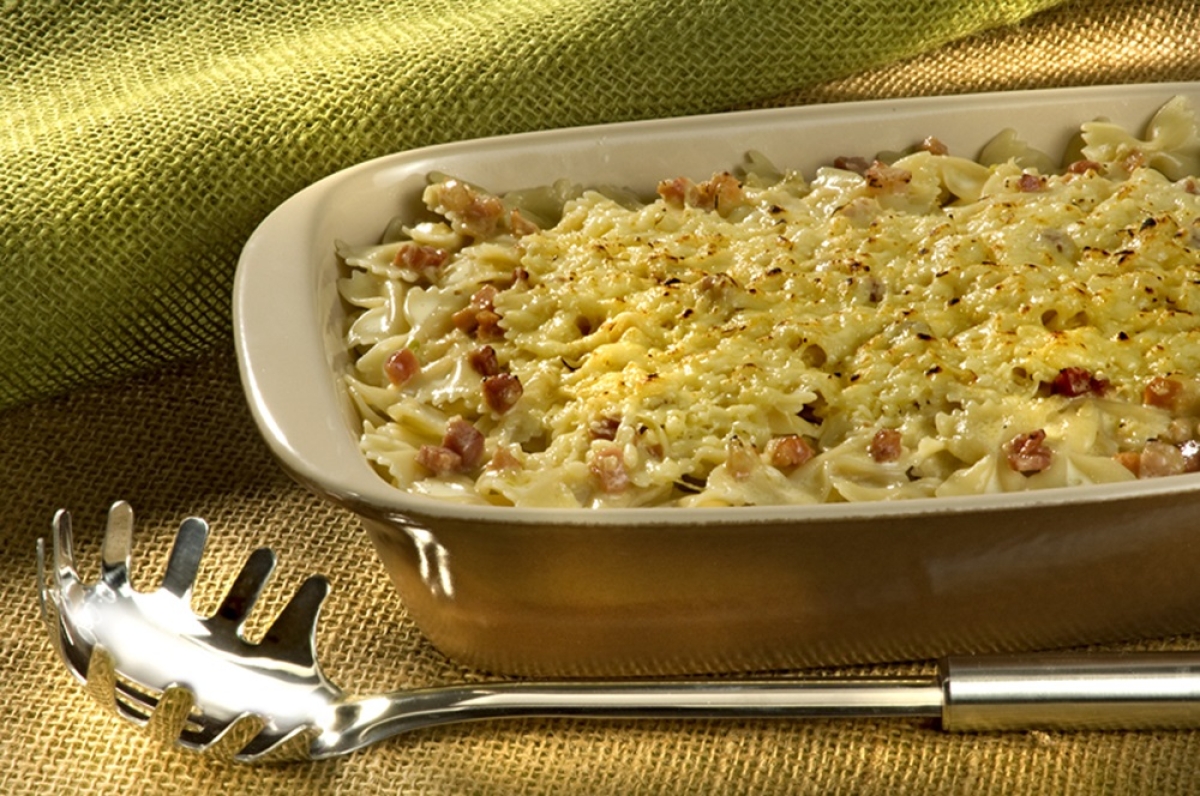 Farfalle à Carbonara - Foto: Divulgação/Marca Adria