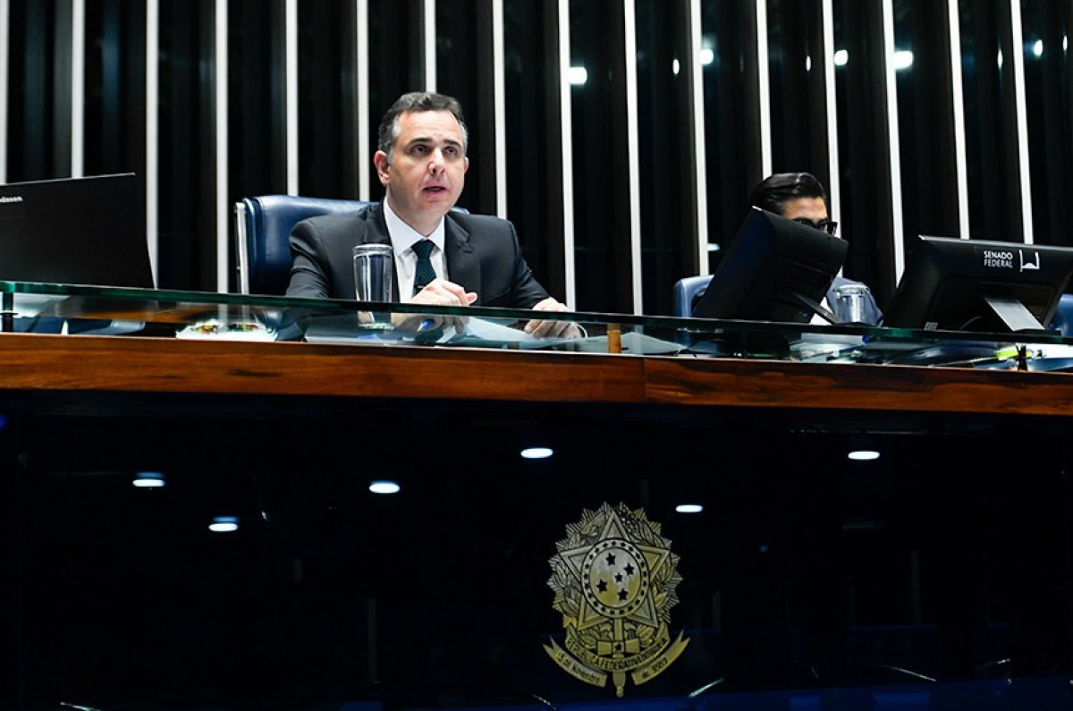 Pacheco presidiu sessão desta quarta-feira - Foto: Marcos Oliveira/Agência Senado
