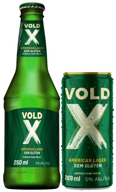 Grupo Petrópolis lança Vold X, cerveja premium sem glúten - Imagem: Marketing/Grupo Petrópolis.
