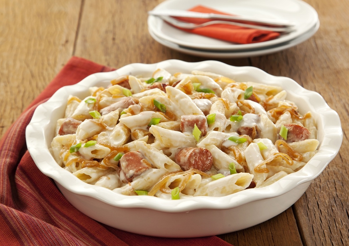 Penne ao Molho de Queijo e Linguiça - Foto: Divulgação | Marca Vitarella
