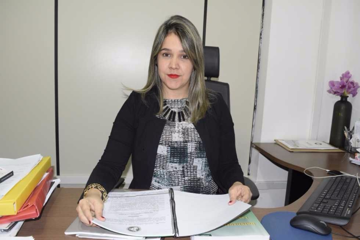 Corregedora Geral, Andreza Tavares, mostra as estat�sticas (Foto: DPE/SE)