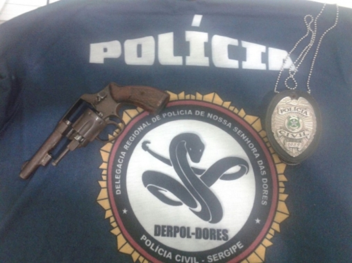 Homem � preso por porte ilegal de arma de fogo no interior do Estado (Foto: SSP/SE)