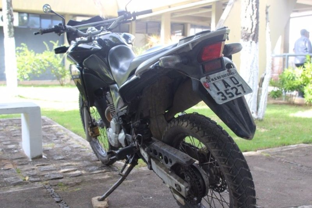 Moto usada no crime (Foto: SSP/SE)