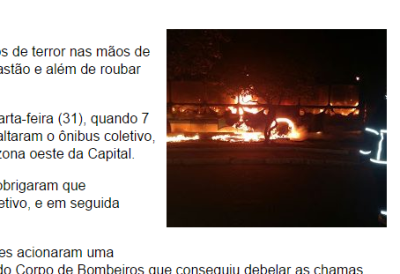 5 homens e 2 mulheres fazem arrast�o em coletivo e depois incendeiam �nibus (Imagem: Reprodu��o/FaxAju)