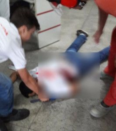 Jovem � assassinado no centro de Lagarto (imagem: Portal Lagarto Not�cias)