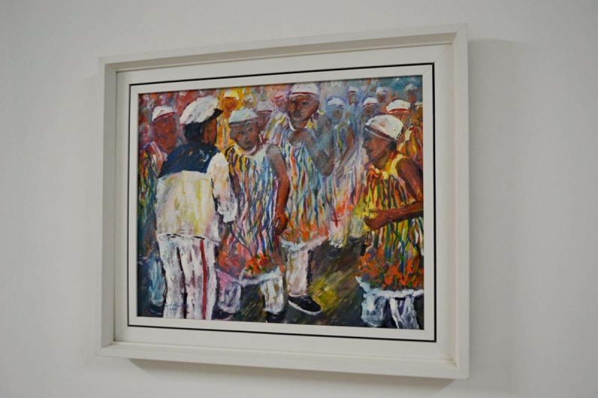 Telas comp�em a exposi��o (Foto: Secult/SE)