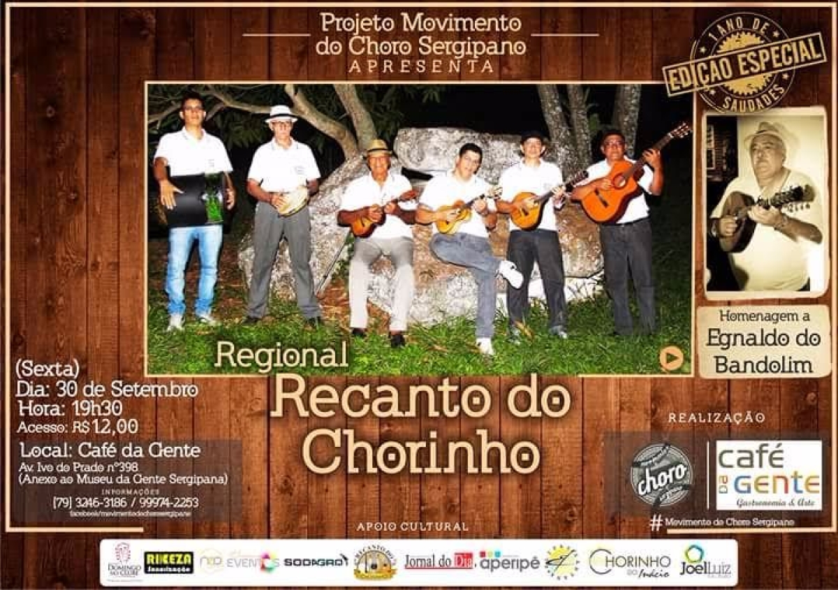 Show Um Ano de Saudade em Homenagem a Egnaldo do Bandolim, Pai do Bandolim Sergipano (Imagem: Divulga��o/Assessoria do Evento)