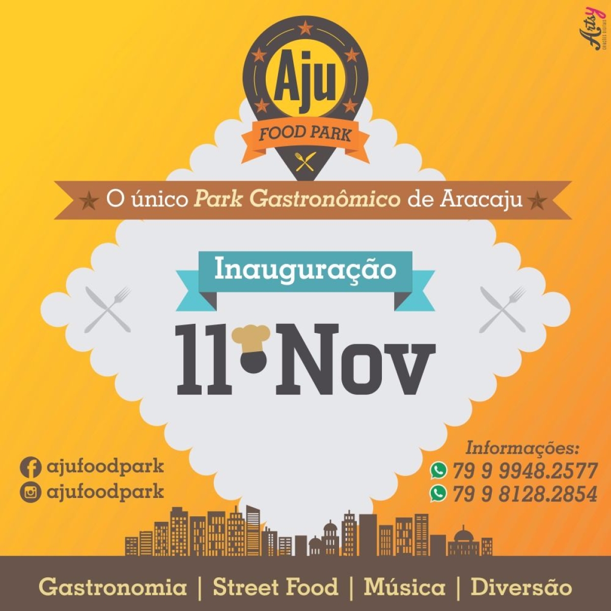 Aju Food Park ser� inaugurado no dia 11 de novembro (Imagem: Divulga��o)