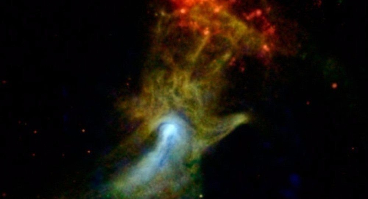 Nasa descobre a 'M�o de Deus' no espa�o profundo (Imagem: Nasa/JPL-Caltech/McGill)