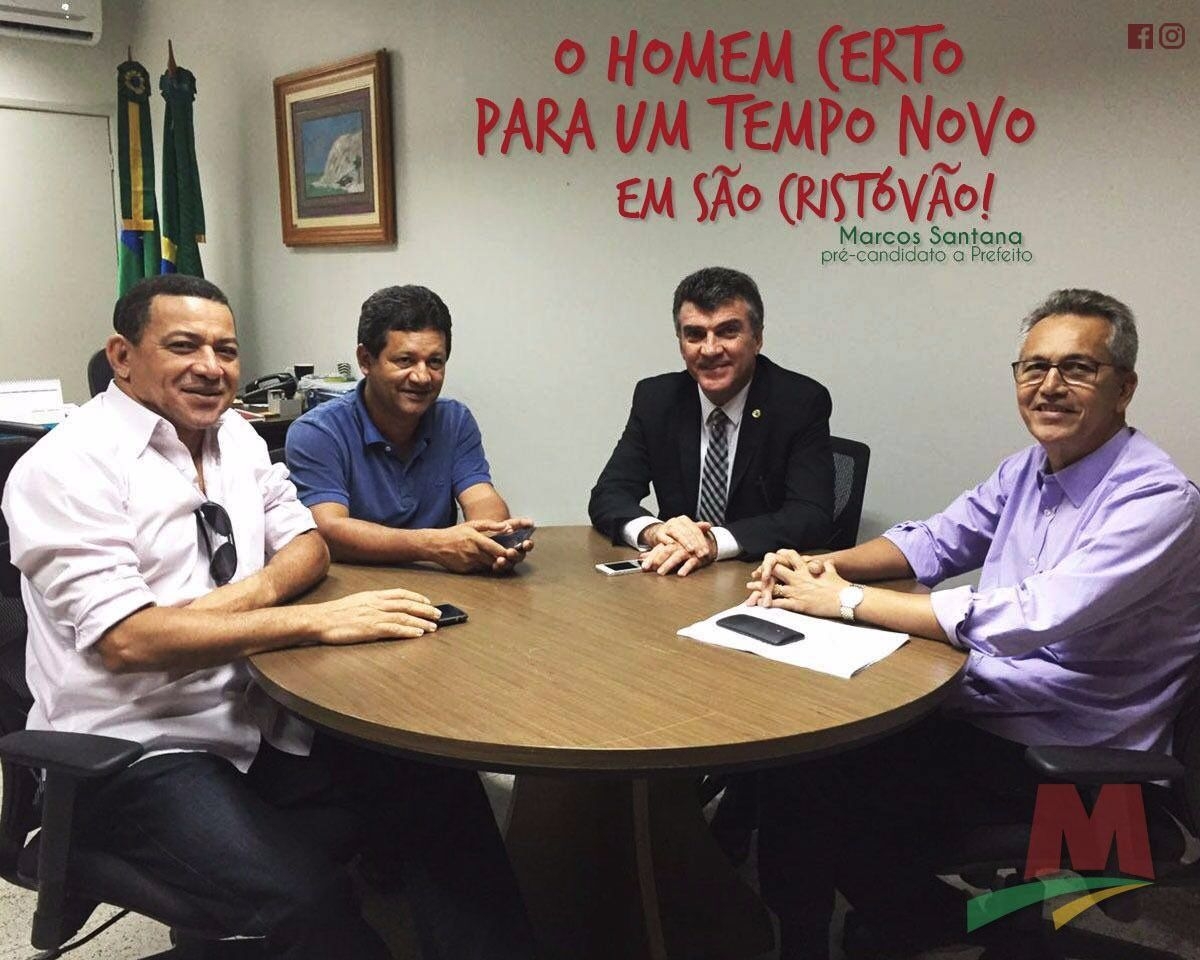 Garibalde Mendon�a recebe pr�-candidato a prefeito de S�o Cristov�o (Foto: Site Garibalde Mendon�a)