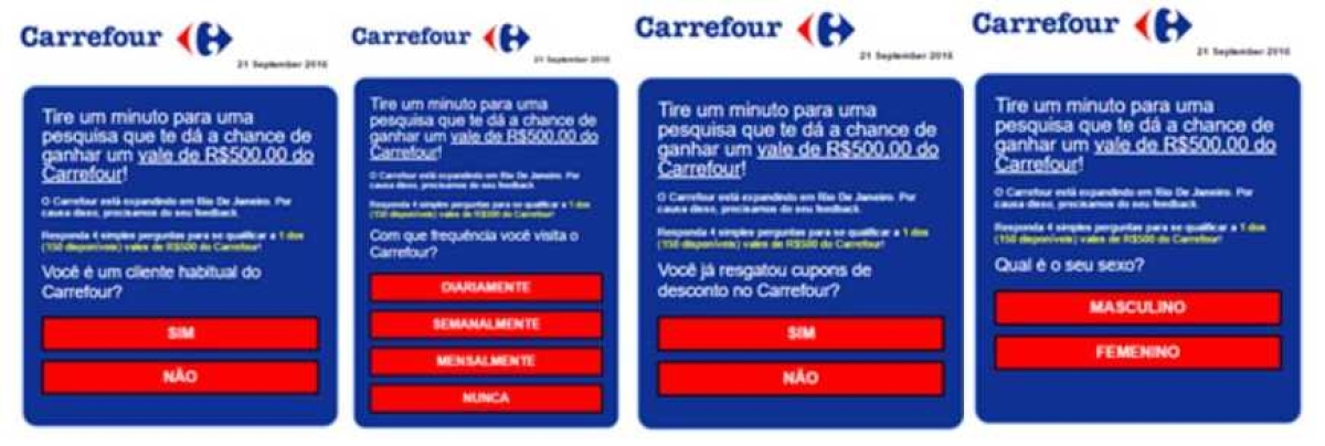 Hackers usam falsa promo��o do Carrefour para infectar mais de oito milh�es de brasileiros (Imagem: Reprodu��o | Via Zeno Group)